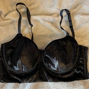 Victoria’s Secret Black Velvet Shine Bra